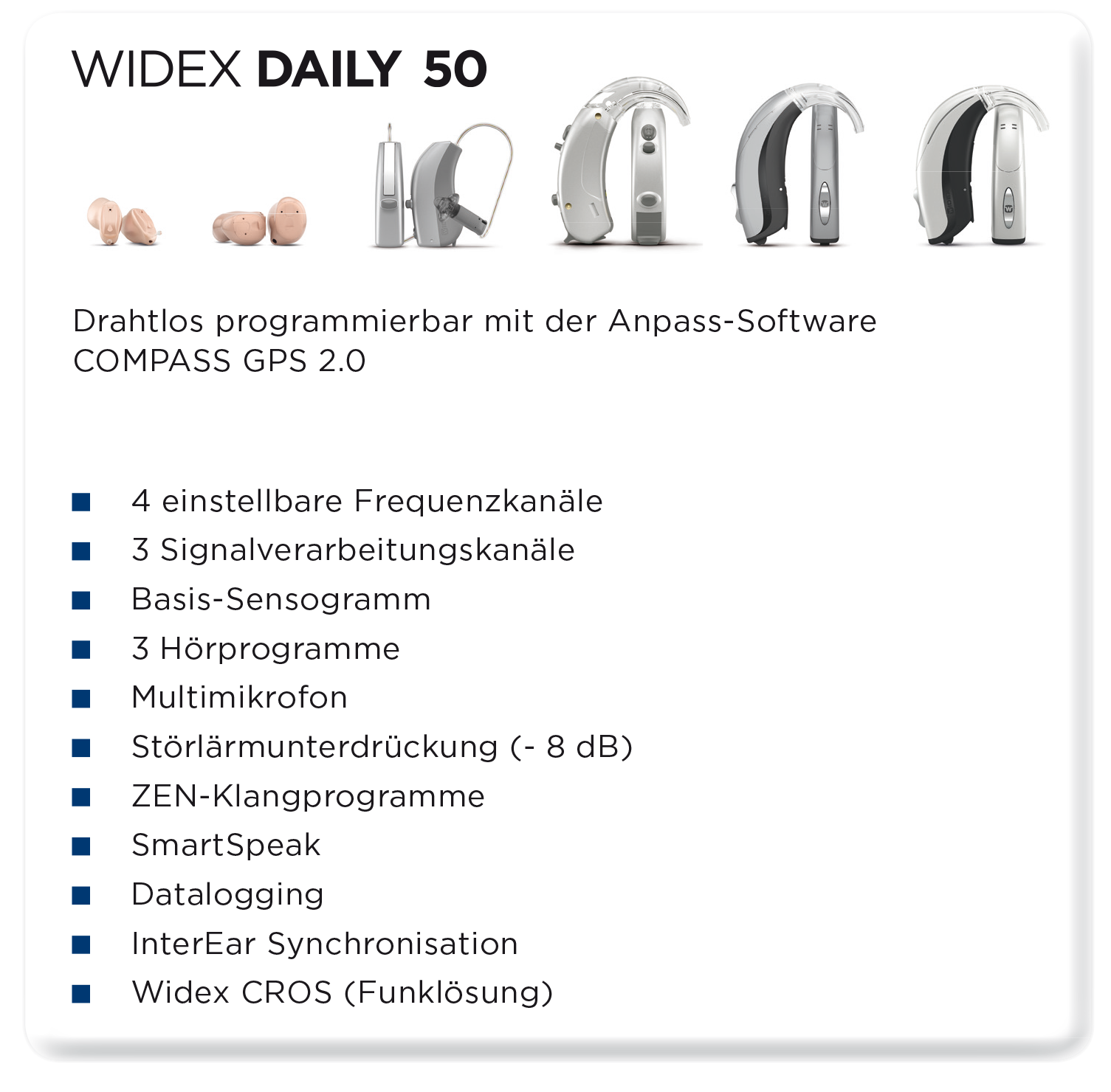 Das Daily 50 von Widex im Überblick